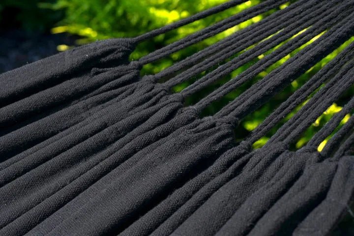 Hamac sur pied 2 places NOVA XL Noir – Support acier – 220 kg – 220 × 160 cm - Hamac sur pied