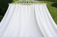Hamac sur pied avec barres Kalypso Écru - Support acier - 120 kg - 200 × 120 cm - Hamac sur pied