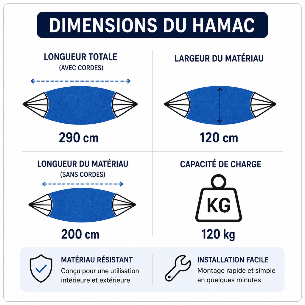 Hamac sur pied NOVA Noir avec barres transversales – Support acier – 200 kg - Hamac sur pied